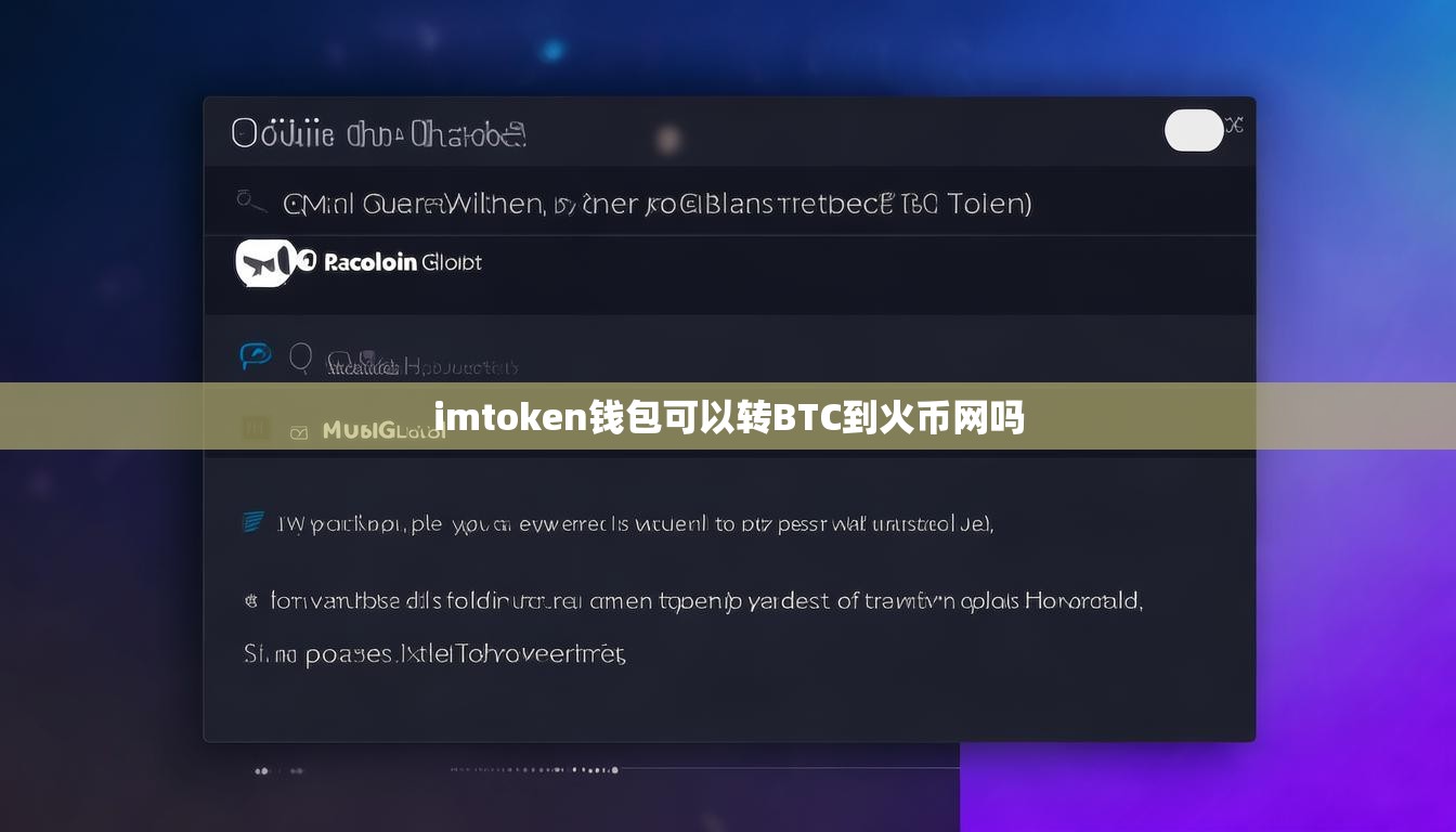 imtoken钱包可以转BTC到火币网吗 imtoken钱包可以转BTC到火币网吗