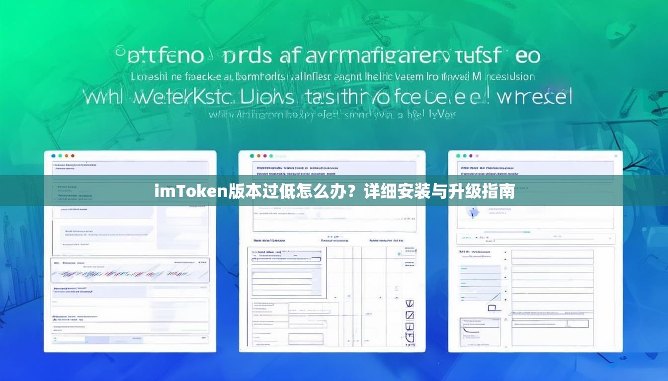 imToken版本过低怎么办?详细安装与升级指南 imToken版本过低怎么办?详细安装与升级指南