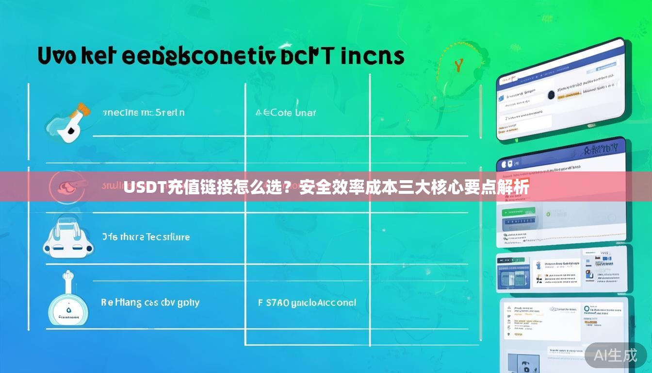 USDT充值链接怎么选?安全效率成本三大核心要点解析 USDT充值链接怎么选?安全效率成本三大核心要点解析