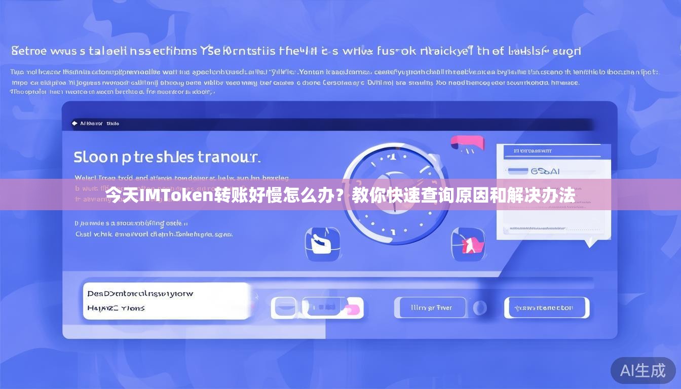 今天IMToken转账好慢怎么办?教你快速查询原因和解决办法 今天IMToken转账好慢怎么办?教你快速查询原因和解决办法